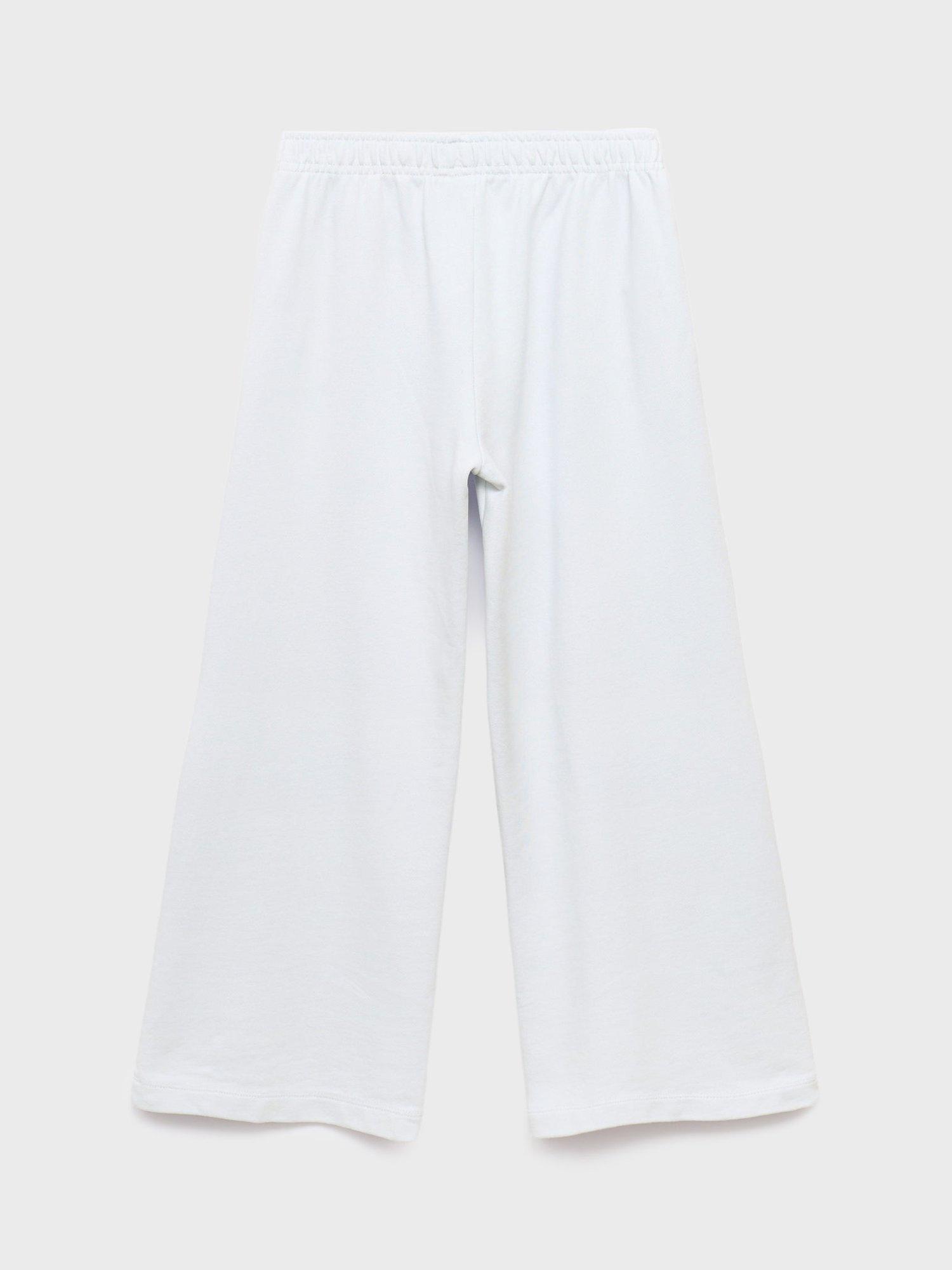 Product image 3 of 5, which shows Mango Kids' Cotton Elasticated Long Trousers, Light Pastel Blue, 7 years