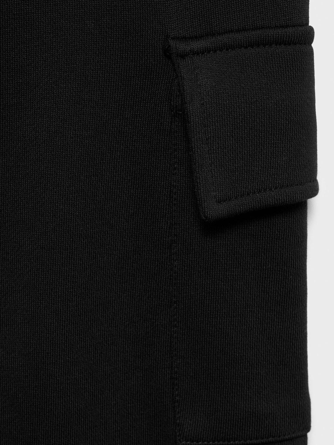 Product image 3 of 4, which shows Mango Kids' Cotton Cargo Trousers, Black, 10 years