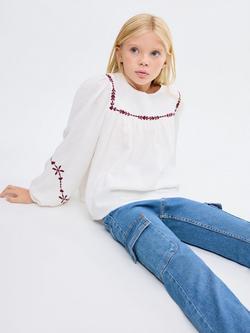 Mango Kids' Cargo Jeans, Open Blue - view 2, Open Blue