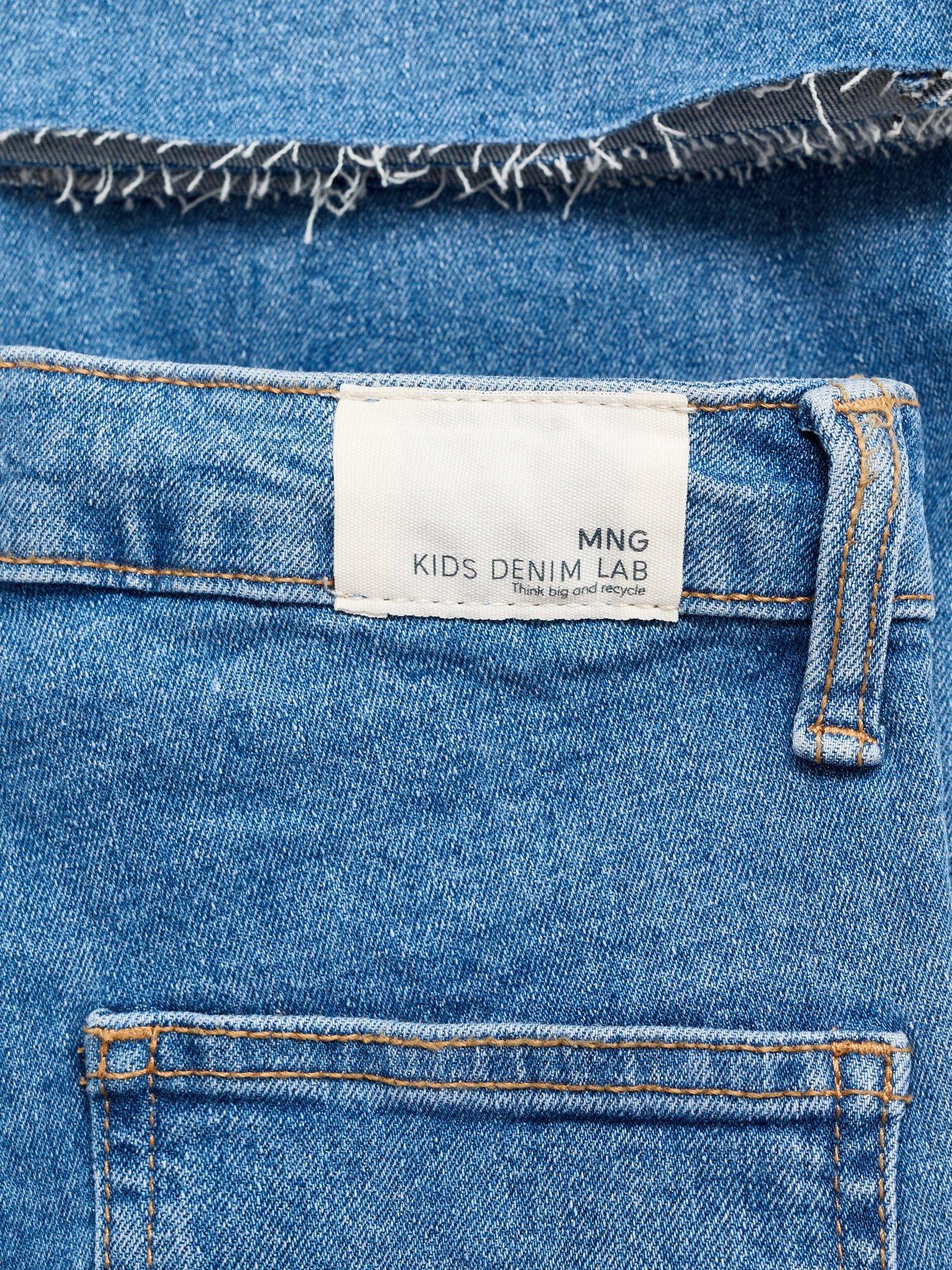 Product image 5 of 6, which shows Mango Kids' Cargo Jeans, Open Blue, 10 years