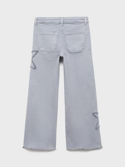 Mango Kids' Patch Trousers, Medium Blue - view 2, Medium Blue