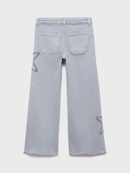 Mango Kids' Patch Trousers, Medium Blue - view 2, Medium Blue