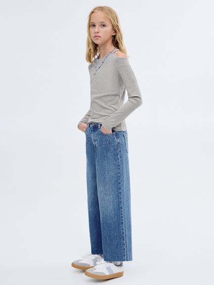 Mango Kids' Shine Jeans, Open Blue, Open Blue