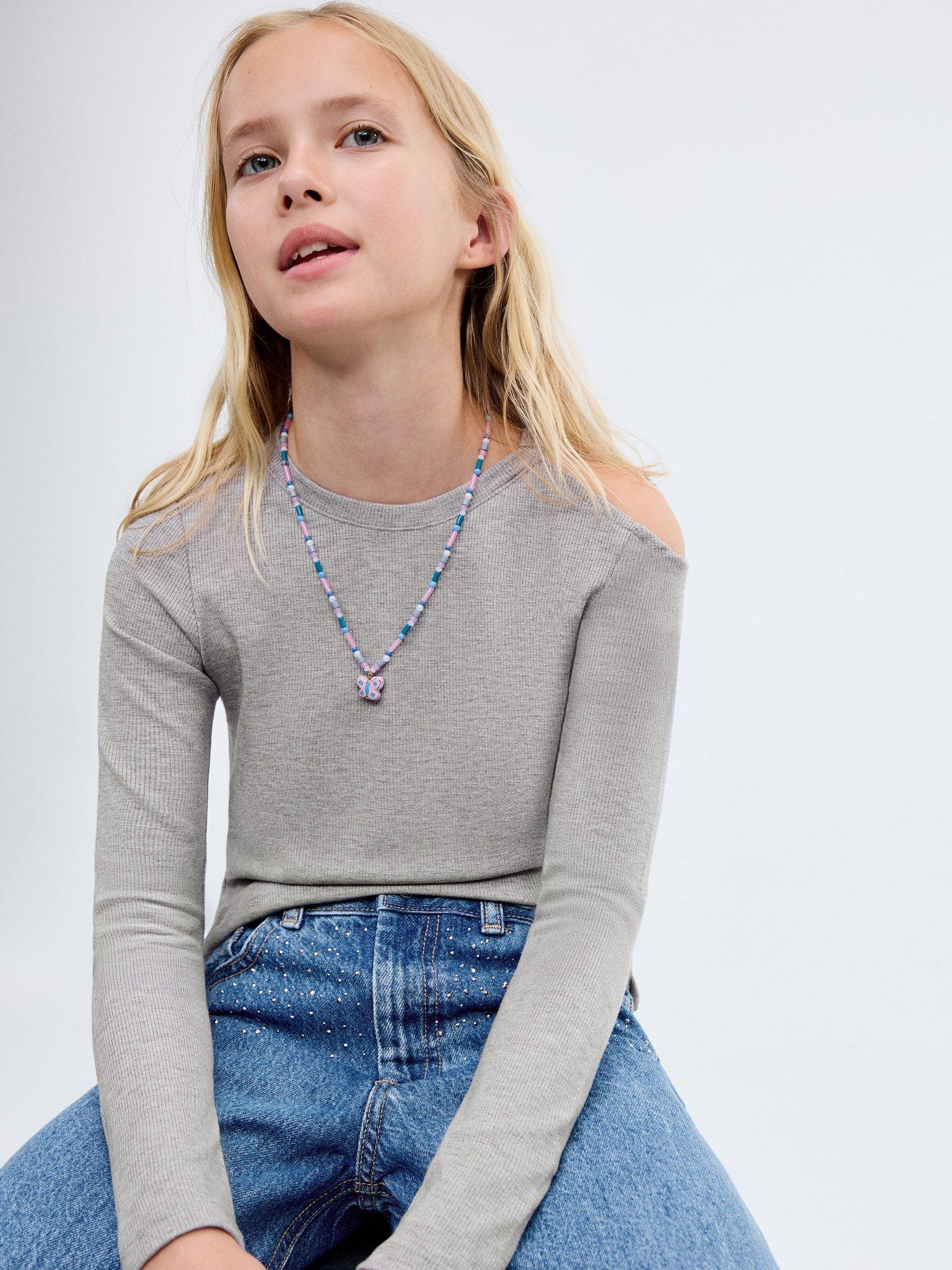 Product image 2 of 6, which shows Mango Kids' Shine Jeans, Open Blue, 10 years