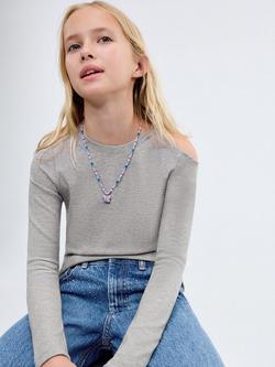 Mango Kids' Shine Jeans, Open Blue - view 2, Open Blue