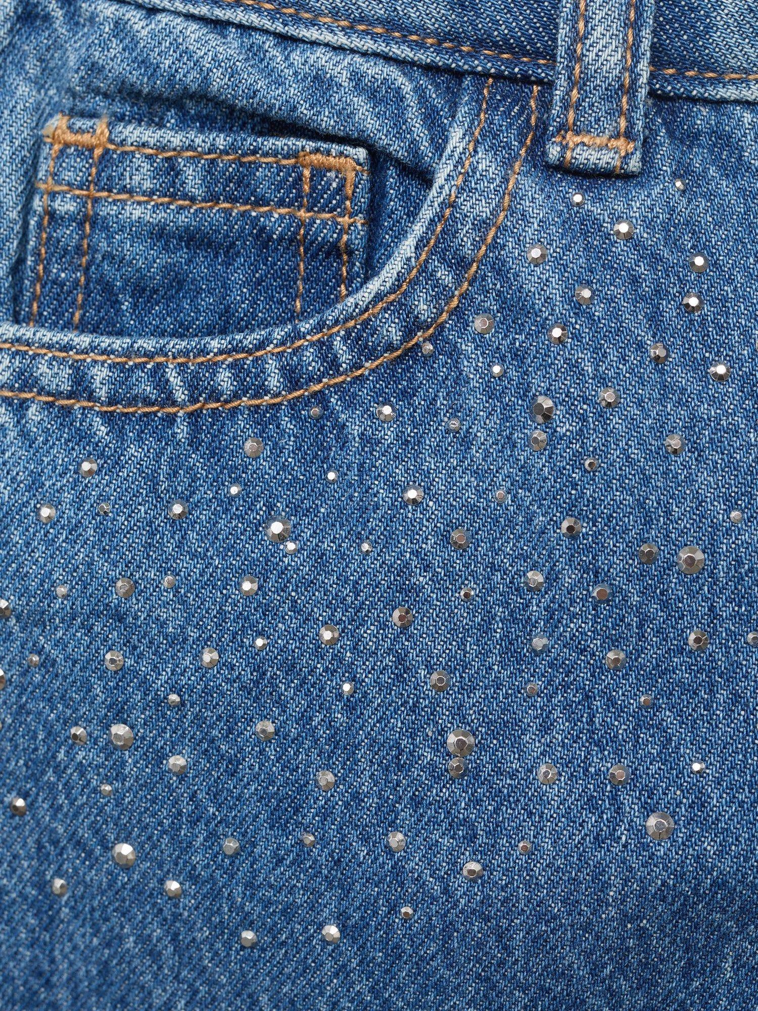 Product image 5 of 6, which shows Mango Kids' Shine Jeans, Open Blue, 10 years