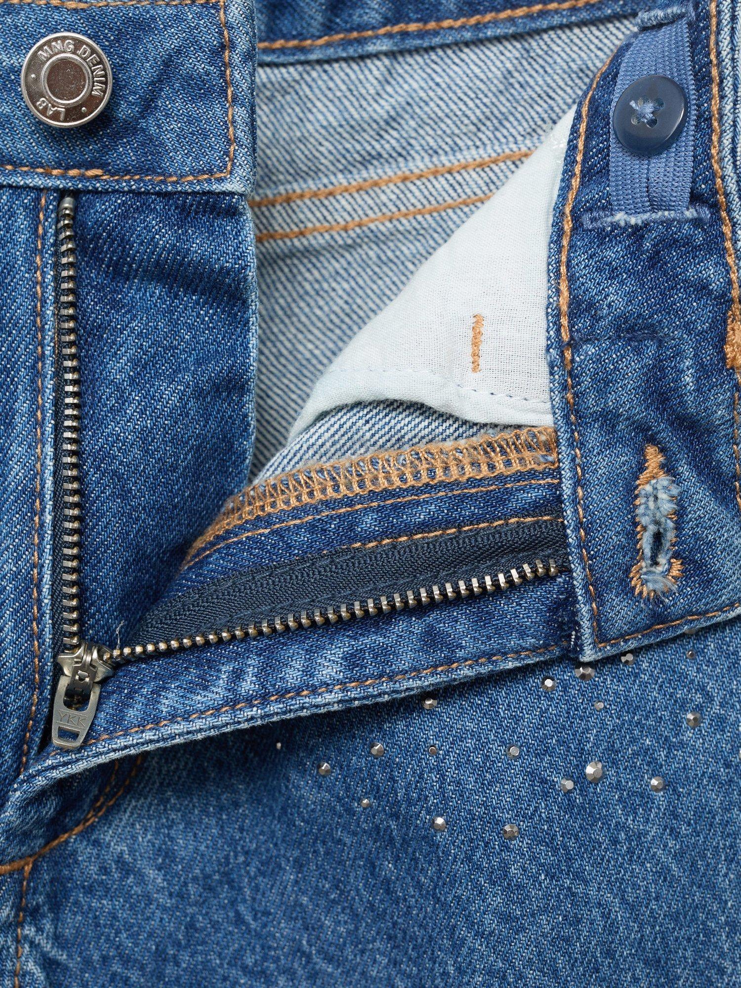 Product image 6 of 6, which shows Mango Kids' Shine Jeans, Open Blue, 10 years