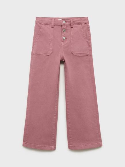 Mango Kids' Denim Utility Jeans - view 2, Pink