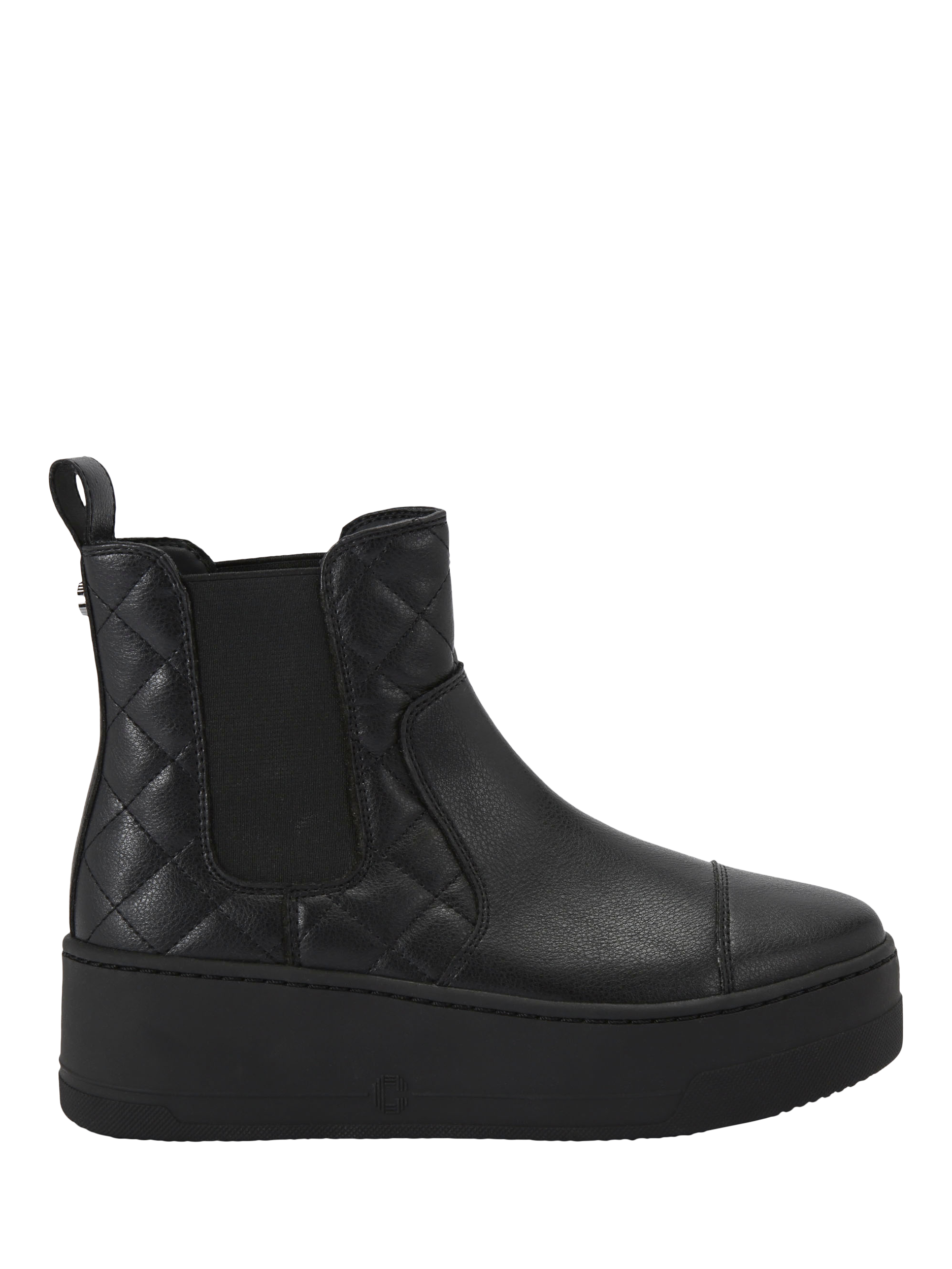 Product image 1 of 5, which shows Carvela Connected Quilted Ankle Boots, Black, 3