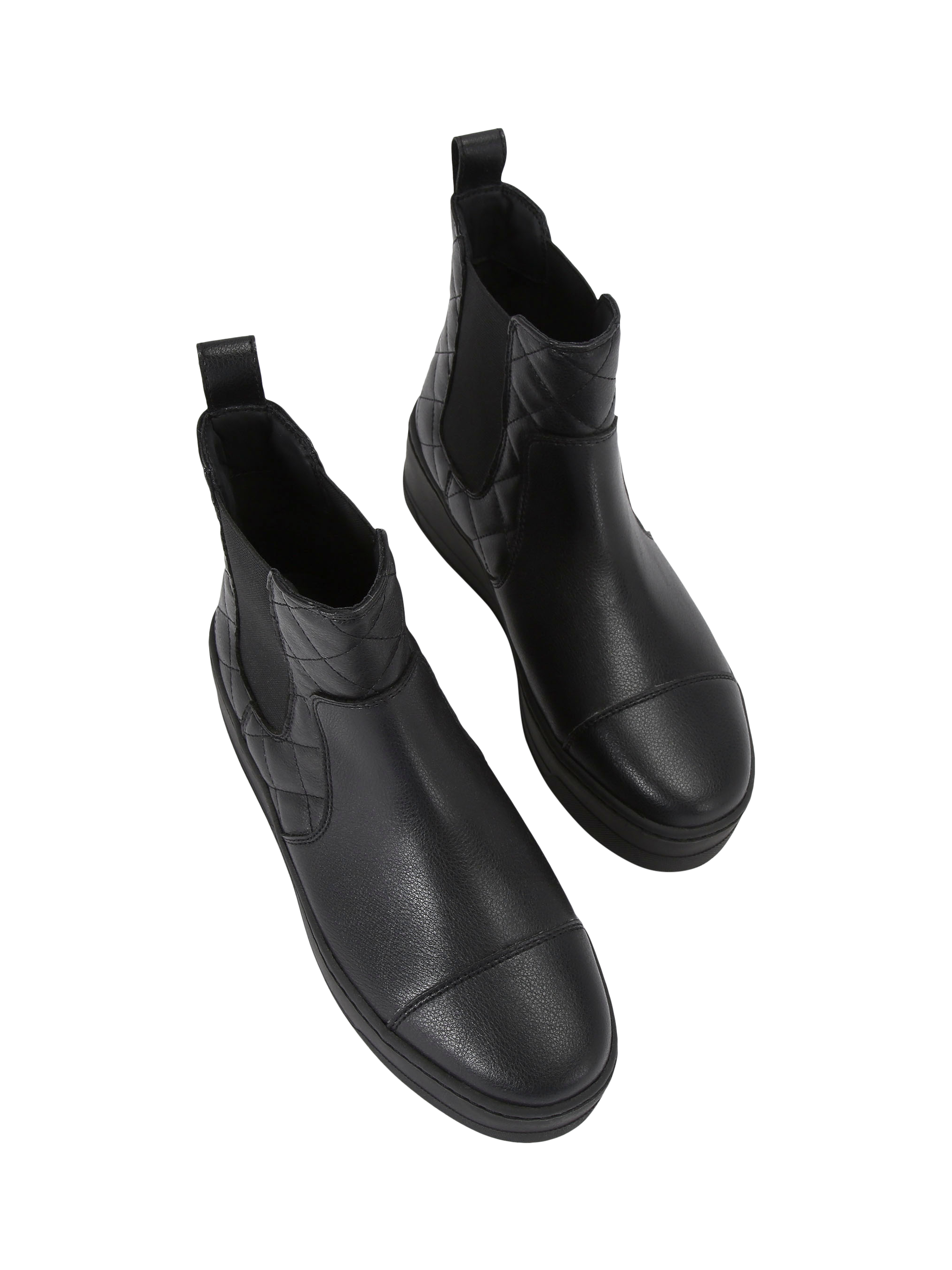 Product image 3 of 5, which shows Carvela Connected Quilted Ankle Boots, Black, 3