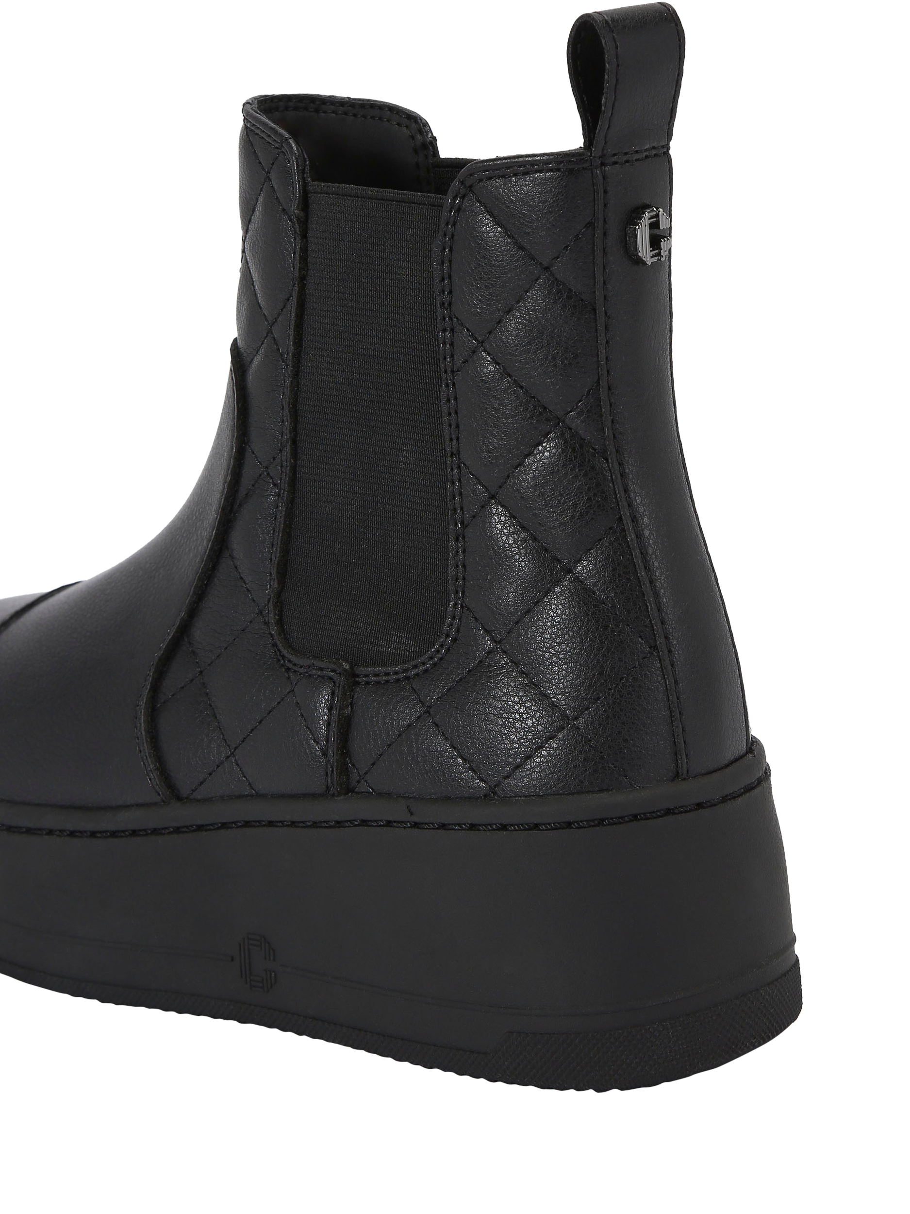 Product image 4 of 5, which shows Carvela Connected Quilted Ankle Boots, Black, 3
