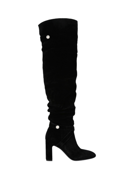 Carvela Jackpot Slouch Over The Knee High Boots, Black, Black