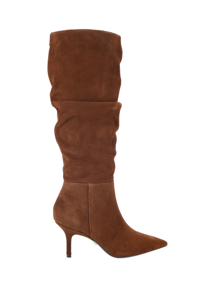 Carvela Spirit Slouch Suede Calf Boots, Mid Brown, Mid Brown