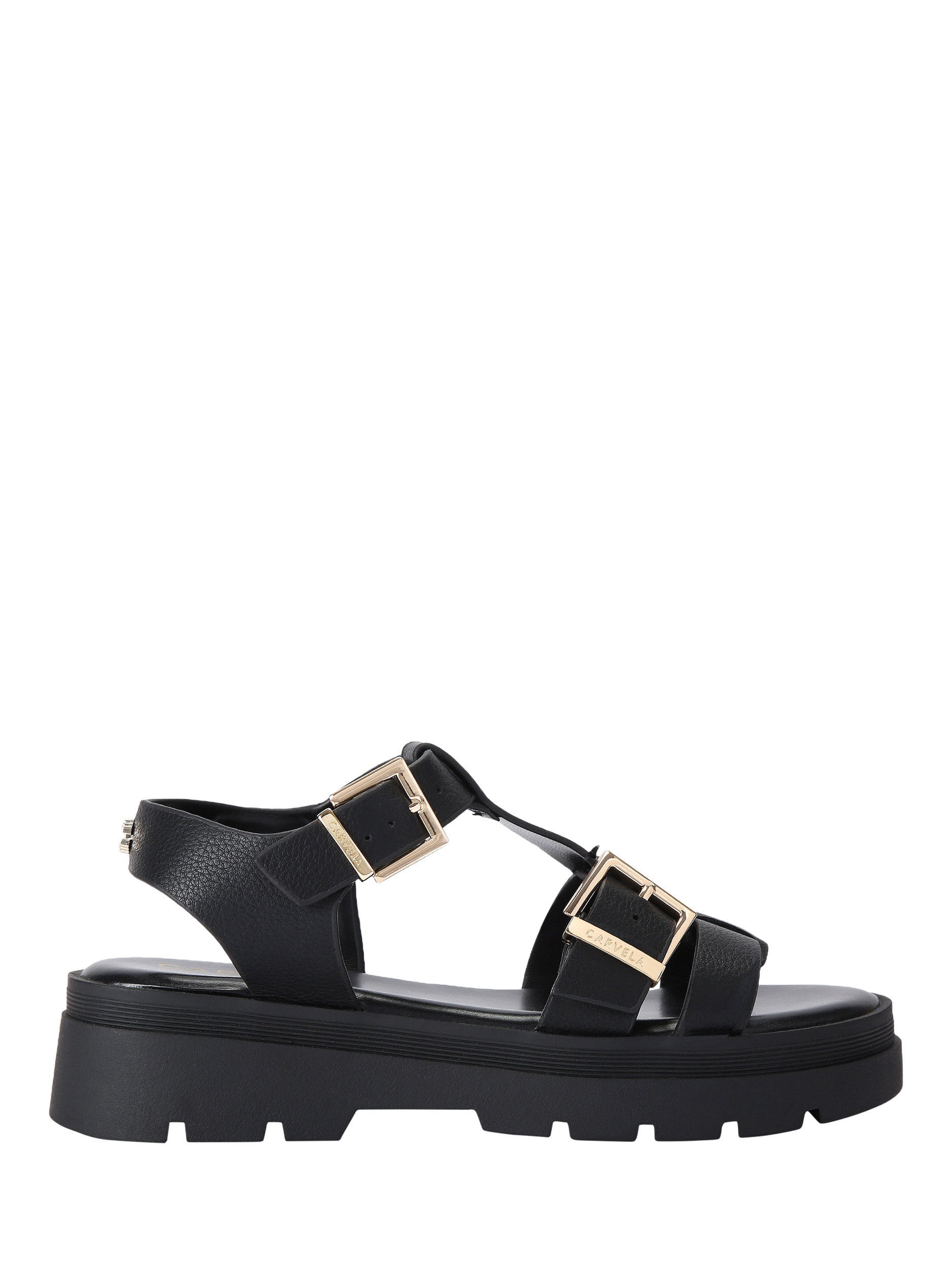Product image 1 of 5, which shows Carvela Bormio Strappy Sandals, Black, 3