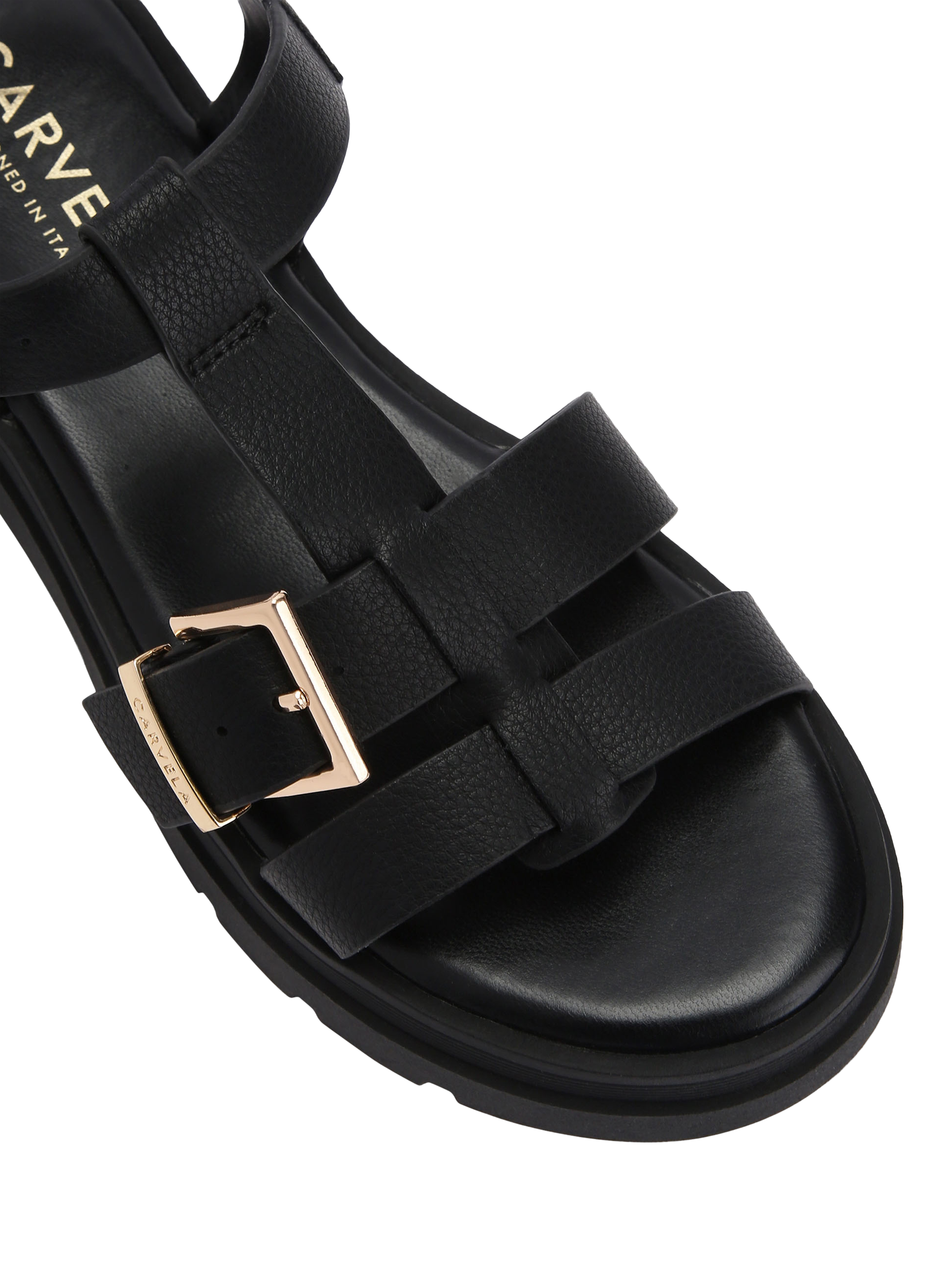 Product image 5 of 5, which shows Carvela Bormio Strappy Sandals, Black, 3
