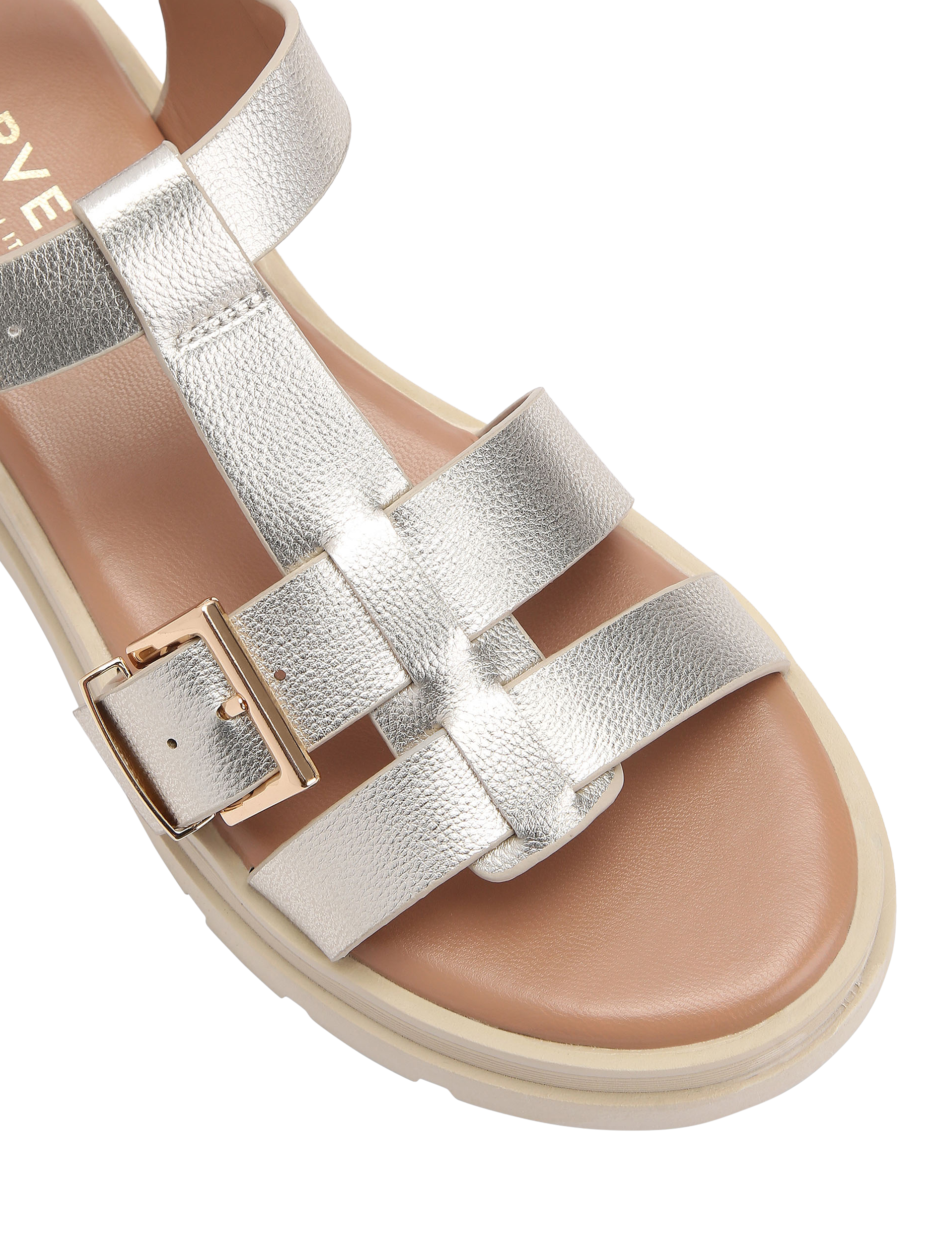 Product image 5 of 5, which shows Carvela Bormio Strappy Sandals, Gold, 3