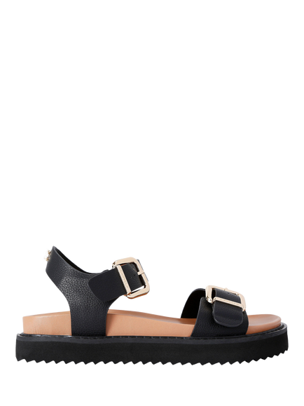 Carvela Lenora Footbed Sandals, Black, Black