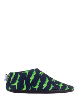 Slipfree Gator Soft Sole Non-Slip Swim Shoes, Green, Green