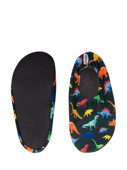 Slipfree Kids' Soft Sole Non-Slip Dino Swim Shoes, Dark Green Multi - view 2, Dark Green Multi