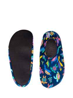 Slipfree Turtles Soft Sole Non-Slip Swim Shoes, Blue Multi - view 2, Blue Multi