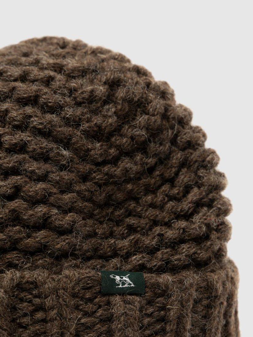 Product image 4 of 4, which shows Rodd & Gunn Winton Wool Beanie, Mud, One Size