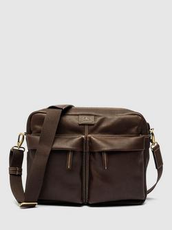 Rodd & Gunn Drury Leather Messenger Bag, Chocolate, Chocolate