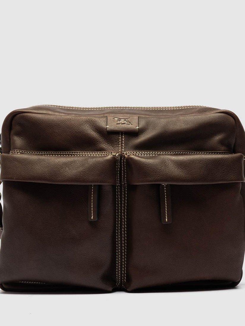 Product image 5 of 6, which shows Rodd & Gunn Drury Leather Messenger Bag, Chocolate, One Size