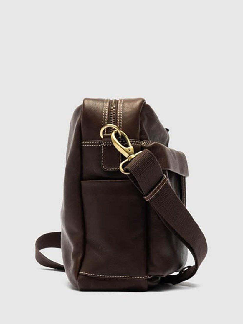 Product image 6 of 6, which shows Rodd & Gunn Drury Leather Messenger Bag, Chocolate, One Size