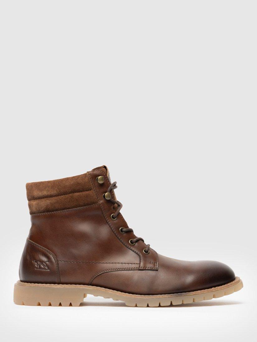 Product image 1 of 10, which shows Rodd & Gunn Clearbrooke Leather Military Boot, Coffee, 6