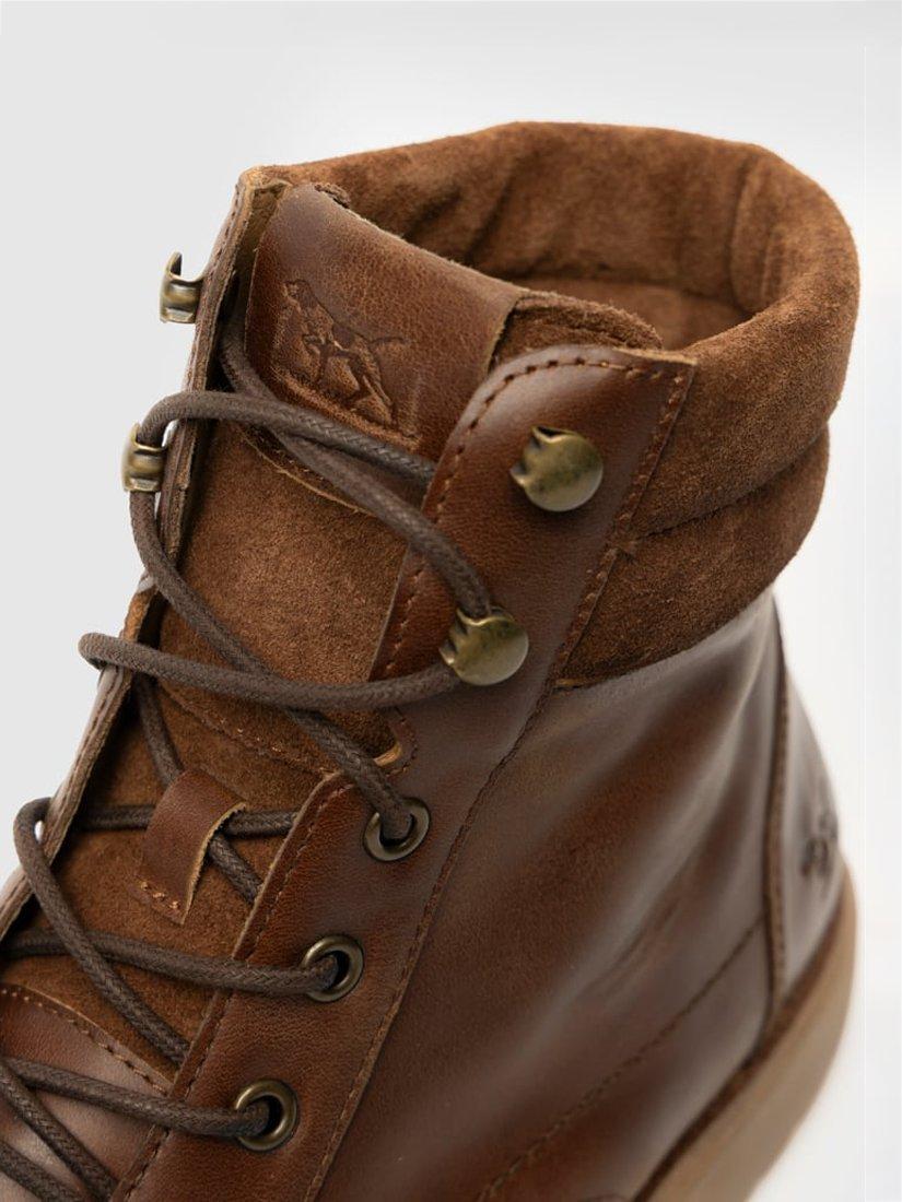 Product image 5 of 10, which shows Rodd & Gunn Clearbrooke Leather Military Boot, Coffee, 6