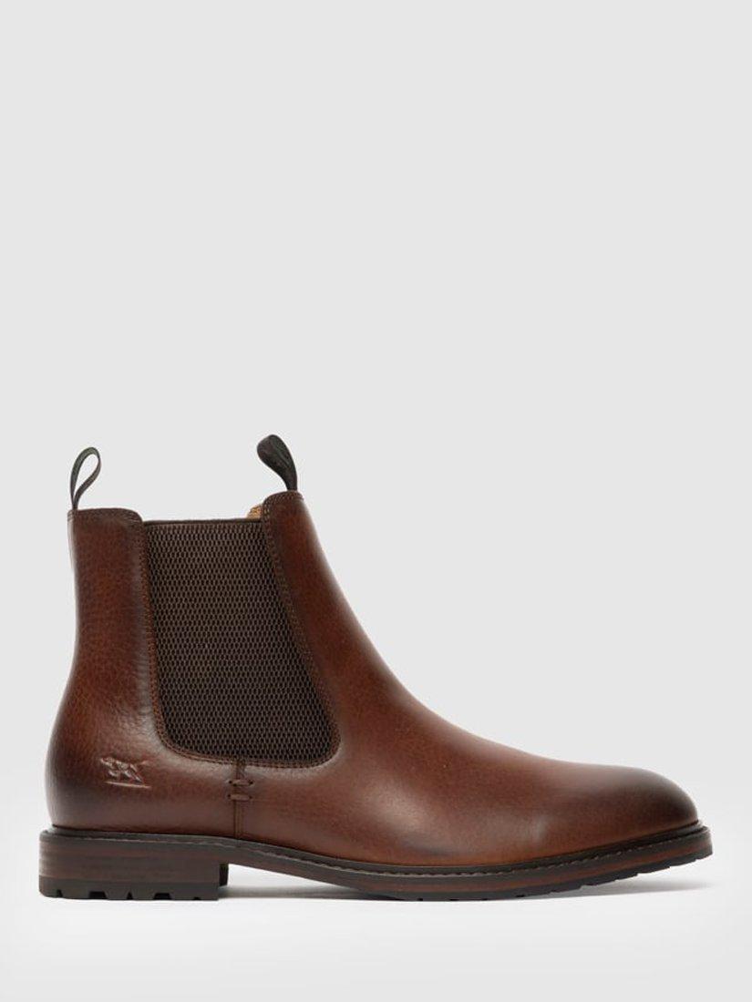 Product image 1 of 10, which shows Rodd & Gunn Granity Leather Chelsea Boots, Cognac, 6