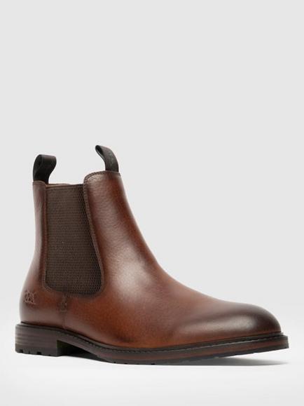 Rodd & Gunn Granity Leather Chelsea Boots, Cognac - view 2, Cognac
