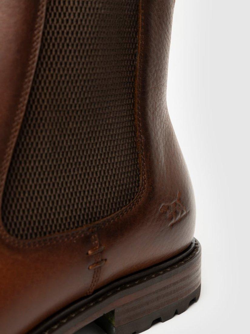 Product image 5 of 10, which shows Rodd & Gunn Granity Leather Chelsea Boots, Cognac, 6