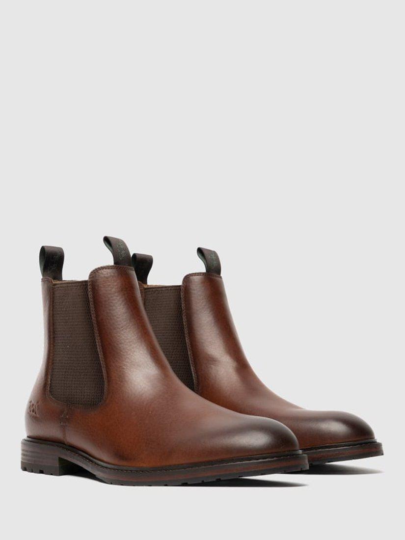 Product image 8 of 10, which shows Rodd & Gunn Granity Leather Chelsea Boots, Cognac, 6