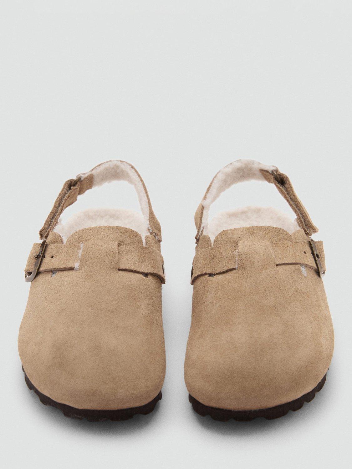 Product image 5 of 5, which shows Mango Kids' Bio Leather Buckle Mules, Pastel Brown, 1
