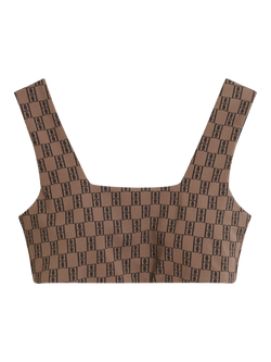 By Malene Birger Braga Sports Bra Top, Brown - view 2, Brown