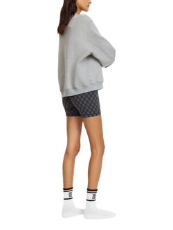 By Malene Birger Siola Monogram Sports Shorts, Grey - view 2, Grey