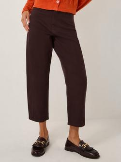 Monsoon Leah Barrel Jeans, Chocolate, Chocolate