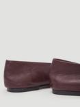 HUSH Leather Ballet Pumps, Wine Red
