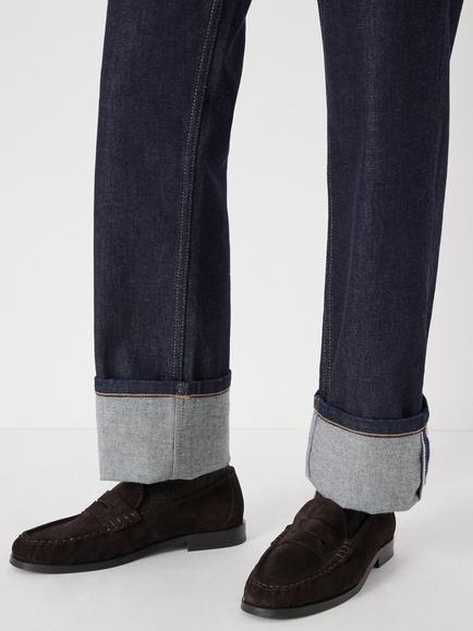 HUSH Suede Almond Toe Loafers, Dark Brown - view 2, Dark Brown