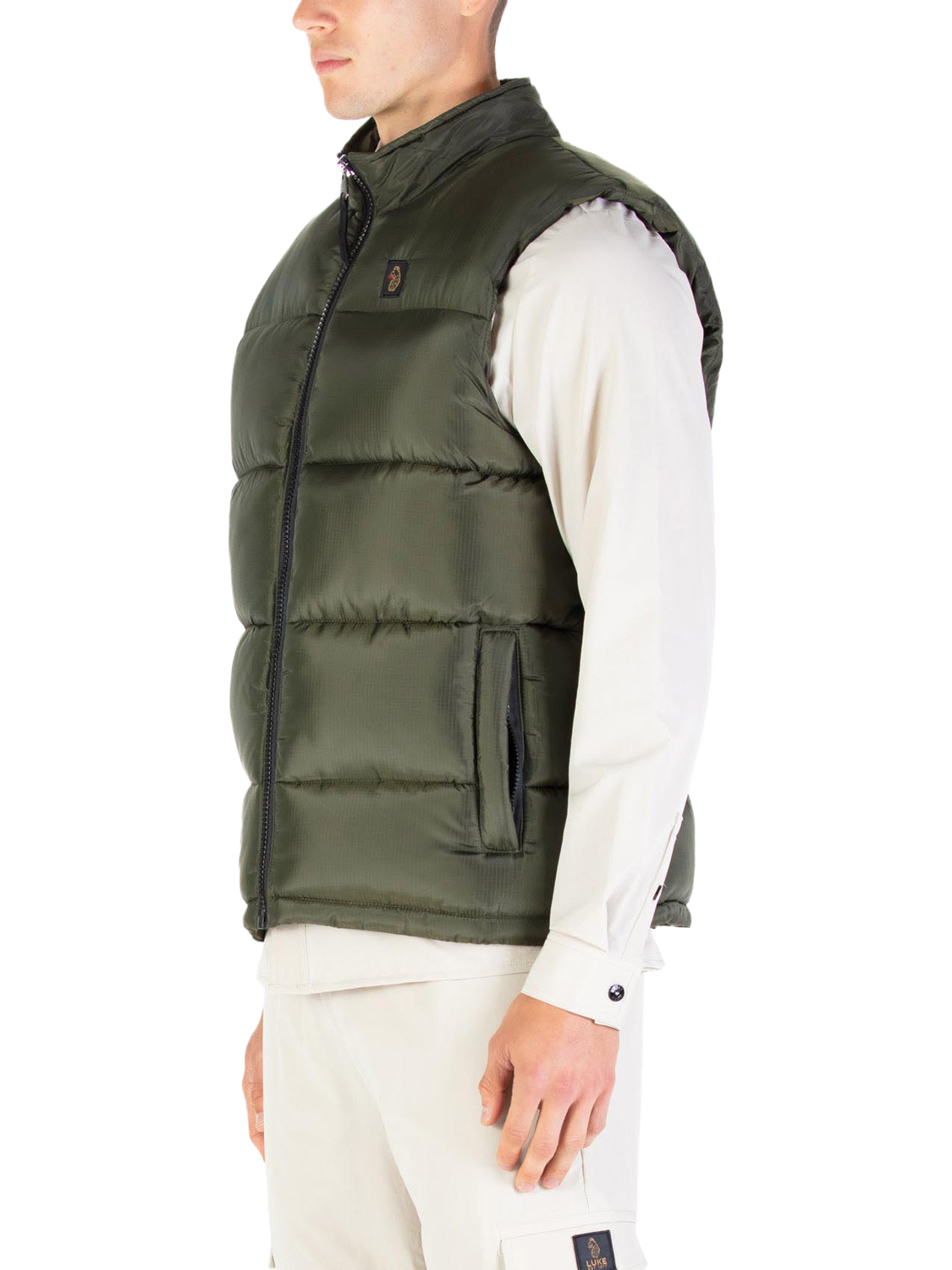 Product image 3 of 7, which shows LUKE 1977 Ataka Padded Gilet, Dark Green, S