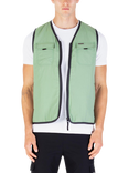 LUKE 1977 Technical Utility Zip Through Gilet, Sage