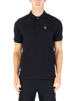 LUKE 1977 New Mead Cotton Polo Shirt, Black