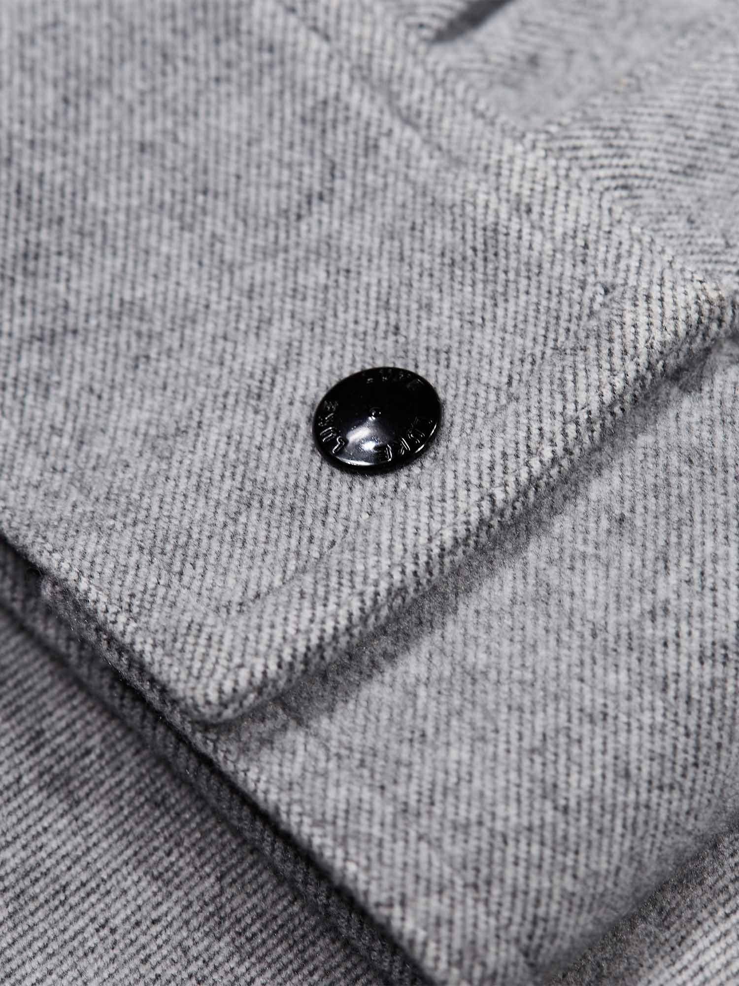 Product image 6 of 6, which shows LUKE 1977 Ettrick Long Sleeve Collar Shirt, Mid Marl Grey, S