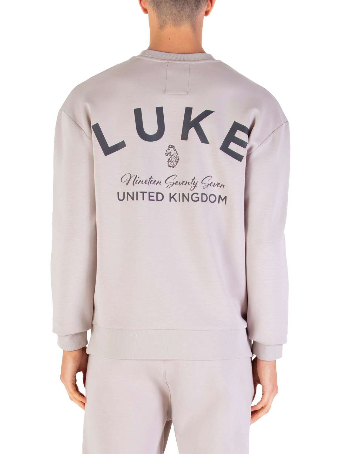 Product image 2 of 6, which shows LUKE 1977 Oakwood Logo Sweatshirt, Putty, S
