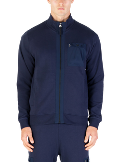 LUKE 1977 Sutton Zip-Through Sweatshirt, Dark Navy, Dark Navy