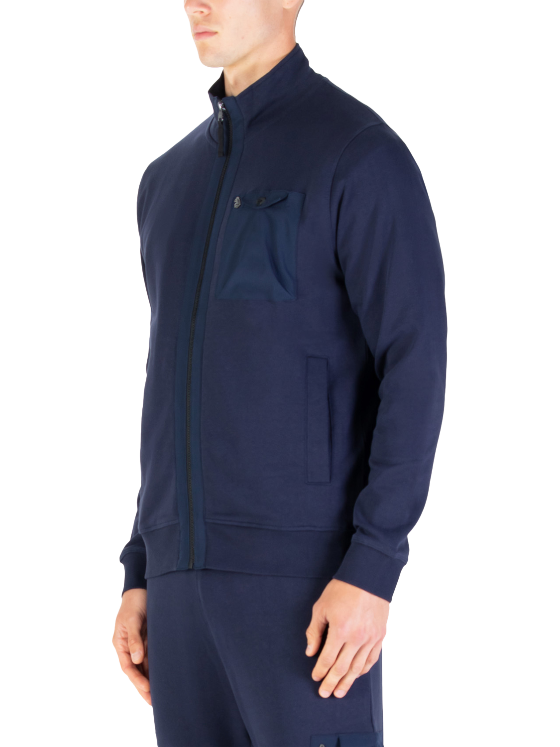 Product image 3 of 6, which shows LUKE 1977 Sutton Zip-Through Sweatshirt, Dark Navy, Dark Navy, S