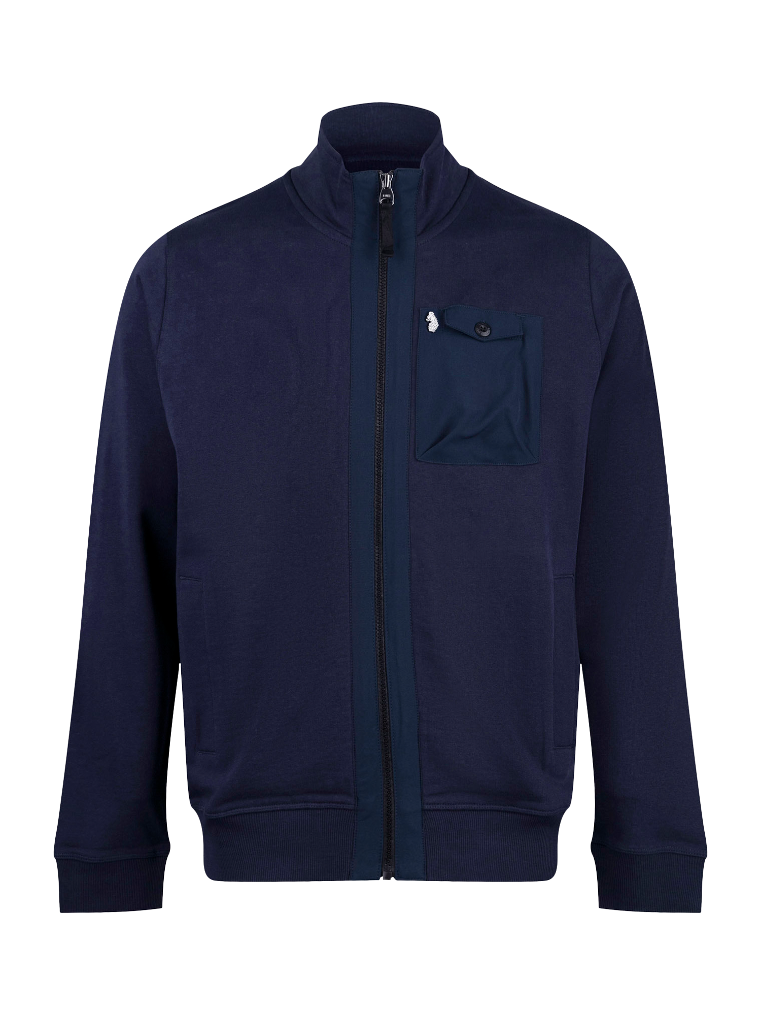Product image 4 of 6, which shows LUKE 1977 Sutton Zip-Through Sweatshirt, Dark Navy, Dark Navy, S