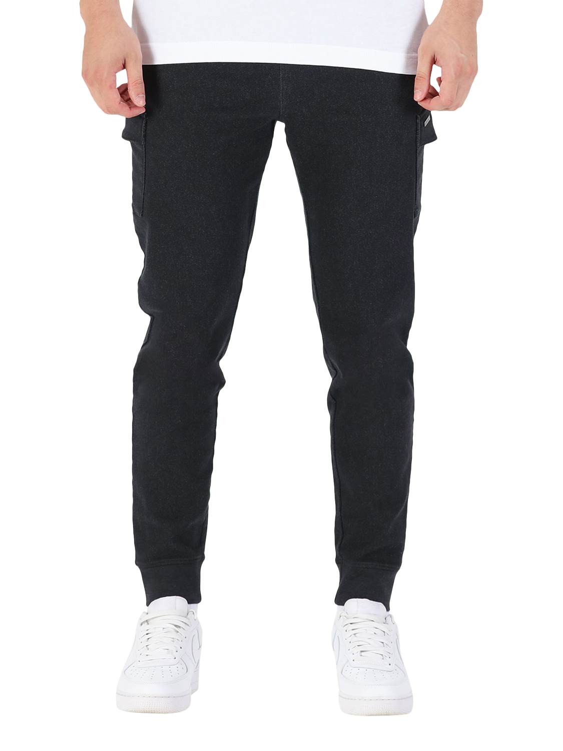 Product image 1 of 8, which shows LUKE 1977 Jondal Uncuffed Joggers, Dark Charcoal, S