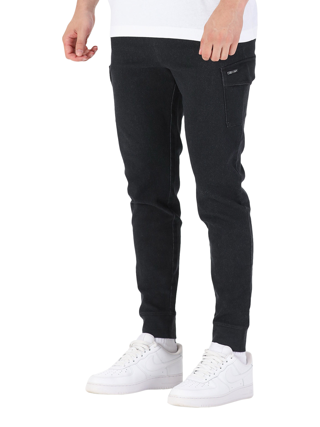 Product image 3 of 8, which shows LUKE 1977 Jondal Uncuffed Joggers, Dark Charcoal, S